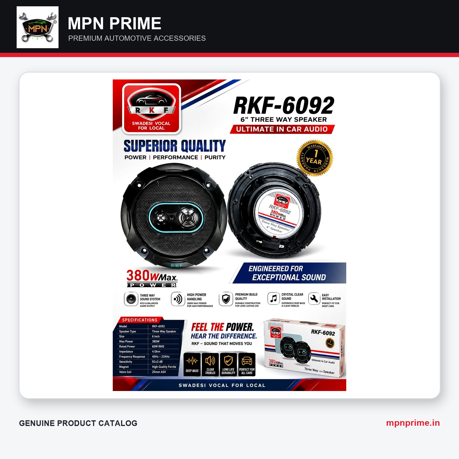 RKF-6092 6-Inch 380W Speakers photo 1