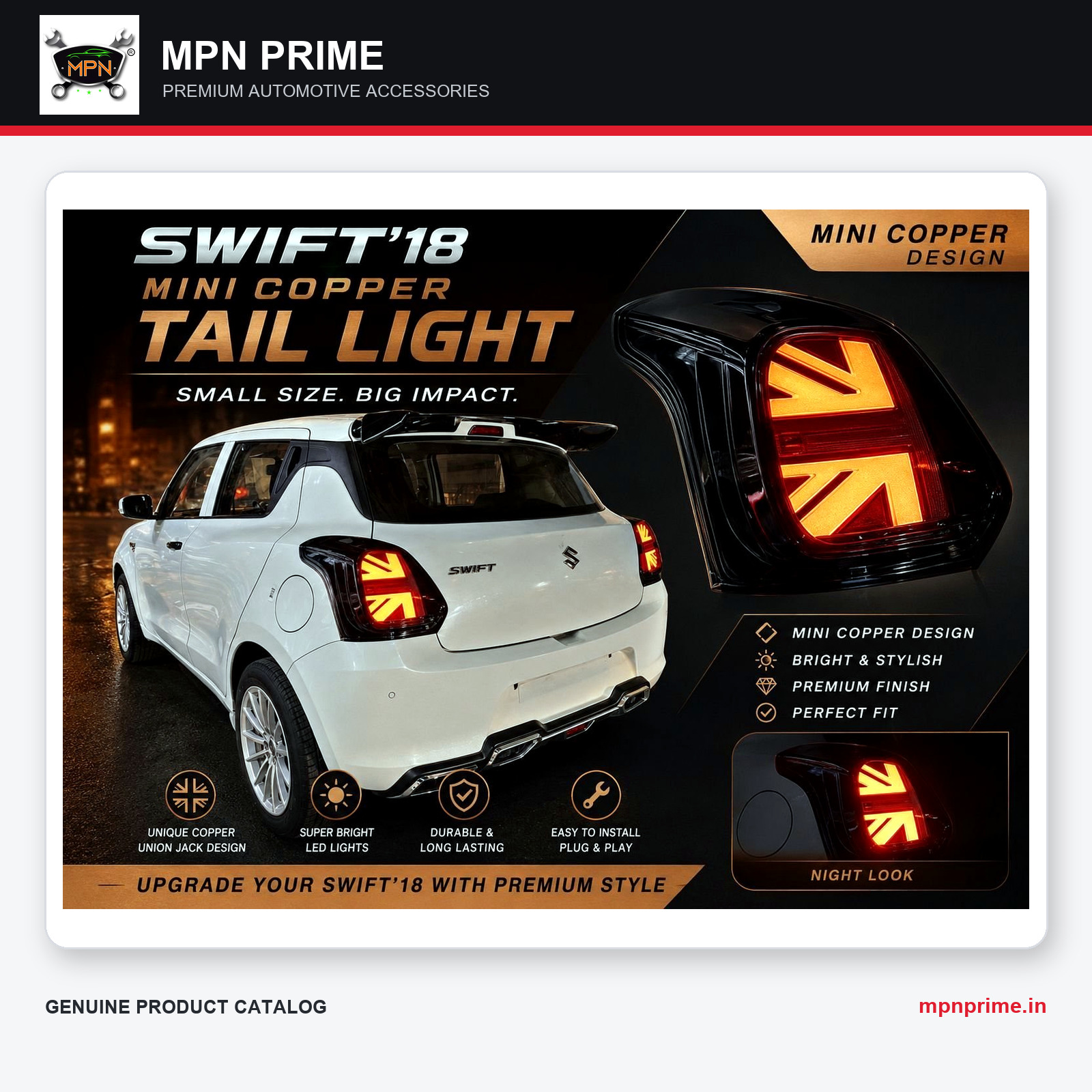 Swift 2018 Mini Cooper Design Tail Light photo 1