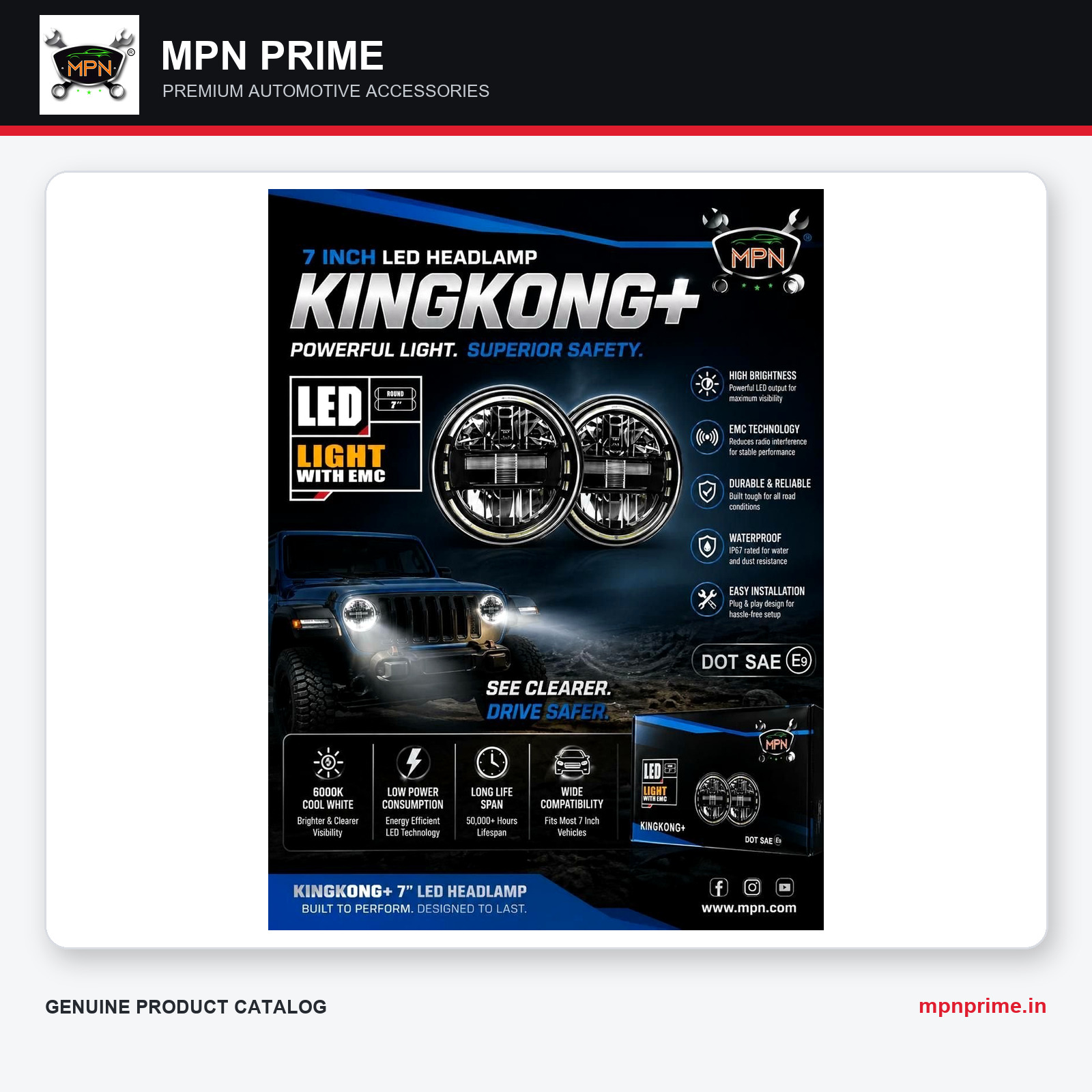 MPN Kingkong+ 7-Inch LED Headlamp photo 1