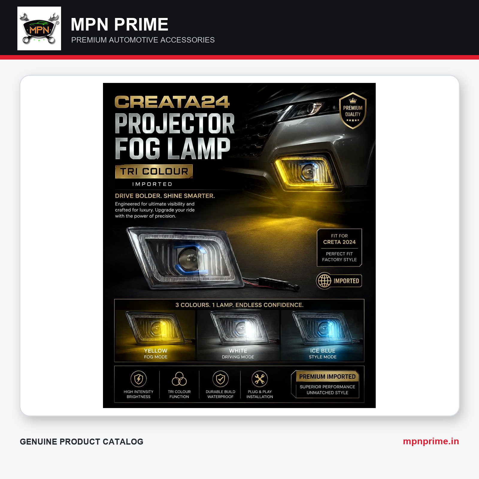Creta 2024 Tri-Colour Projector Fog Lamp photo 1
