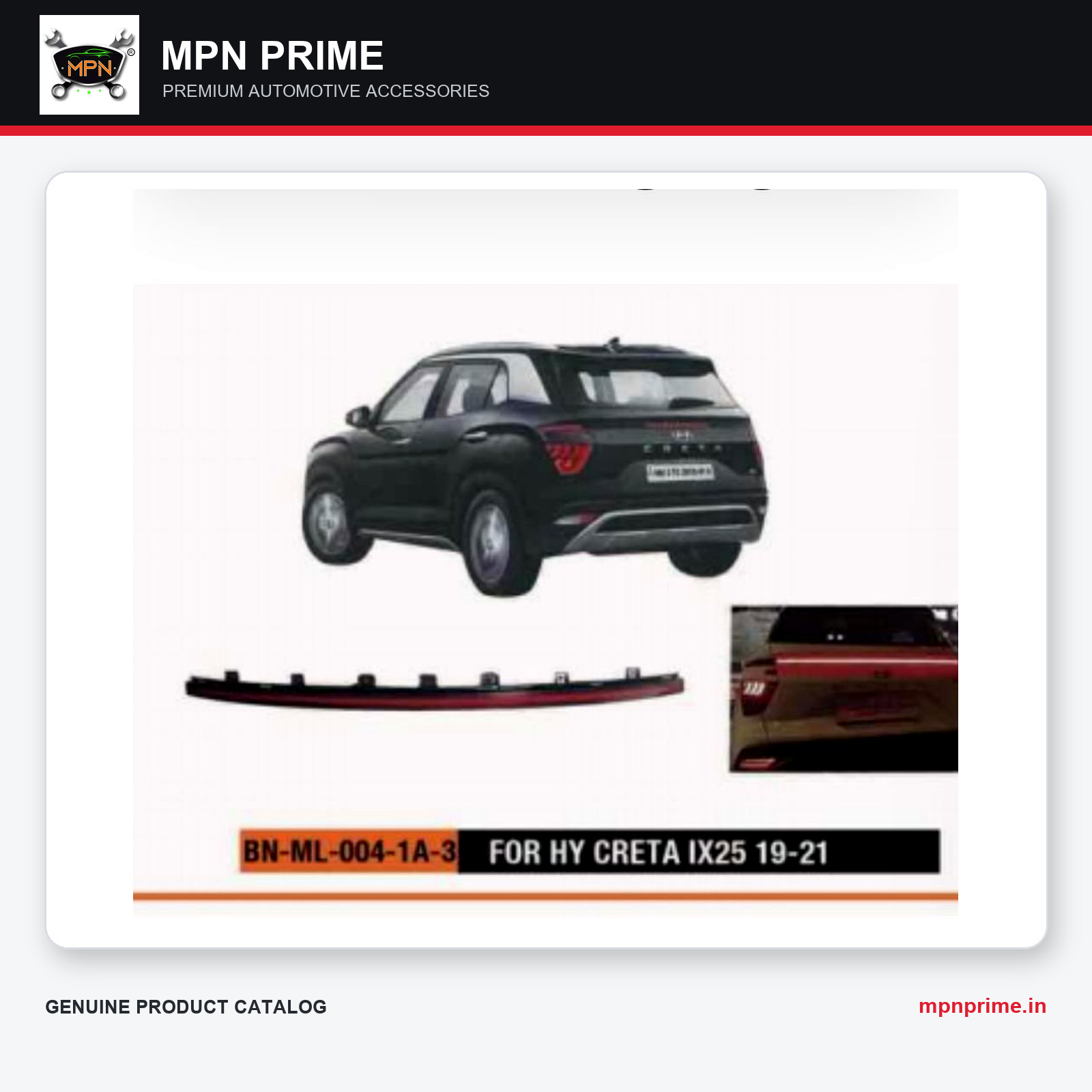 Hyundai Creta iX25 2019-2021 Rear Bumper Trim BN-ML-004-1A-3 photo 1