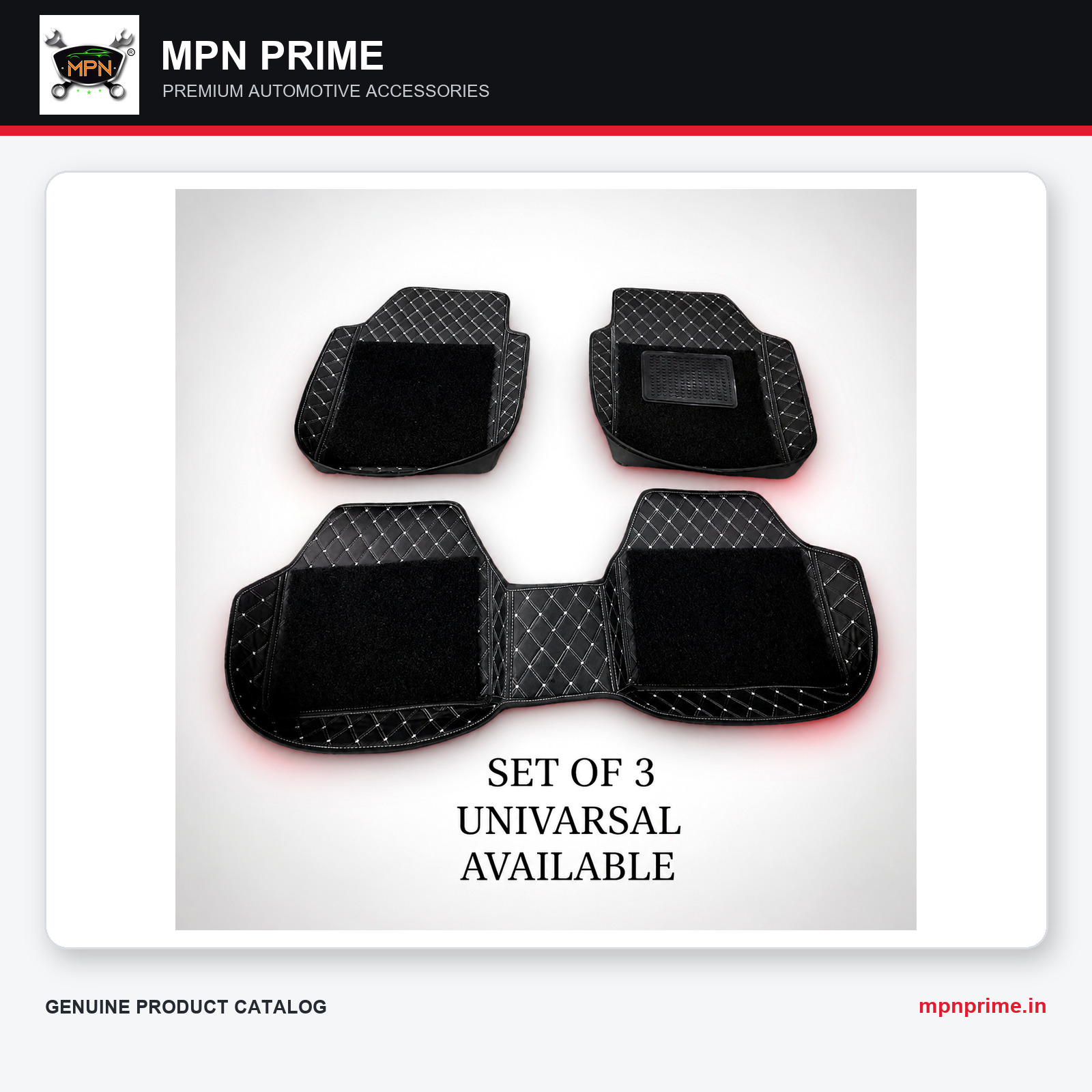 Universal Car Mat Set of 3 photo 1