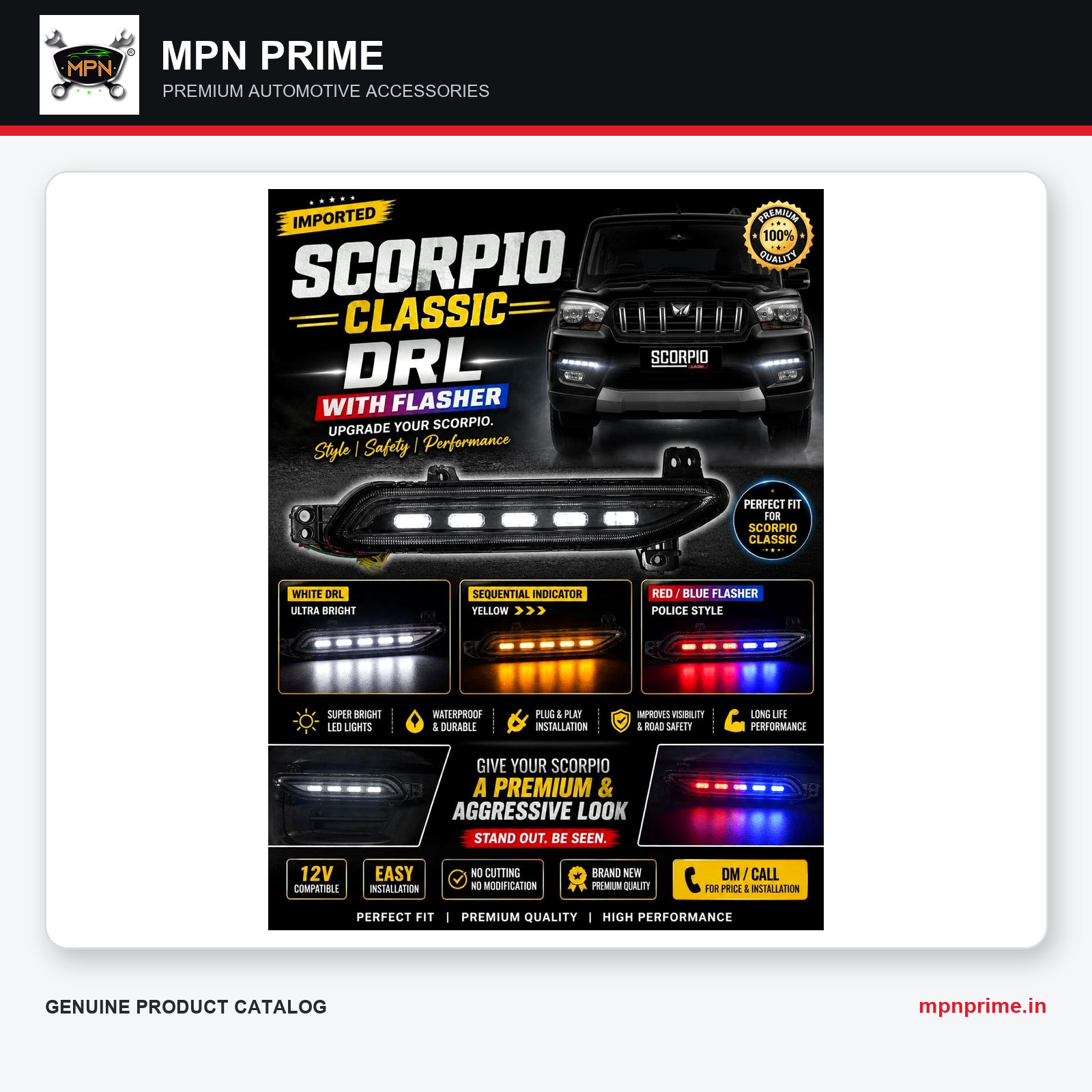 Scorpio Classic DRL with Flasher photo 1