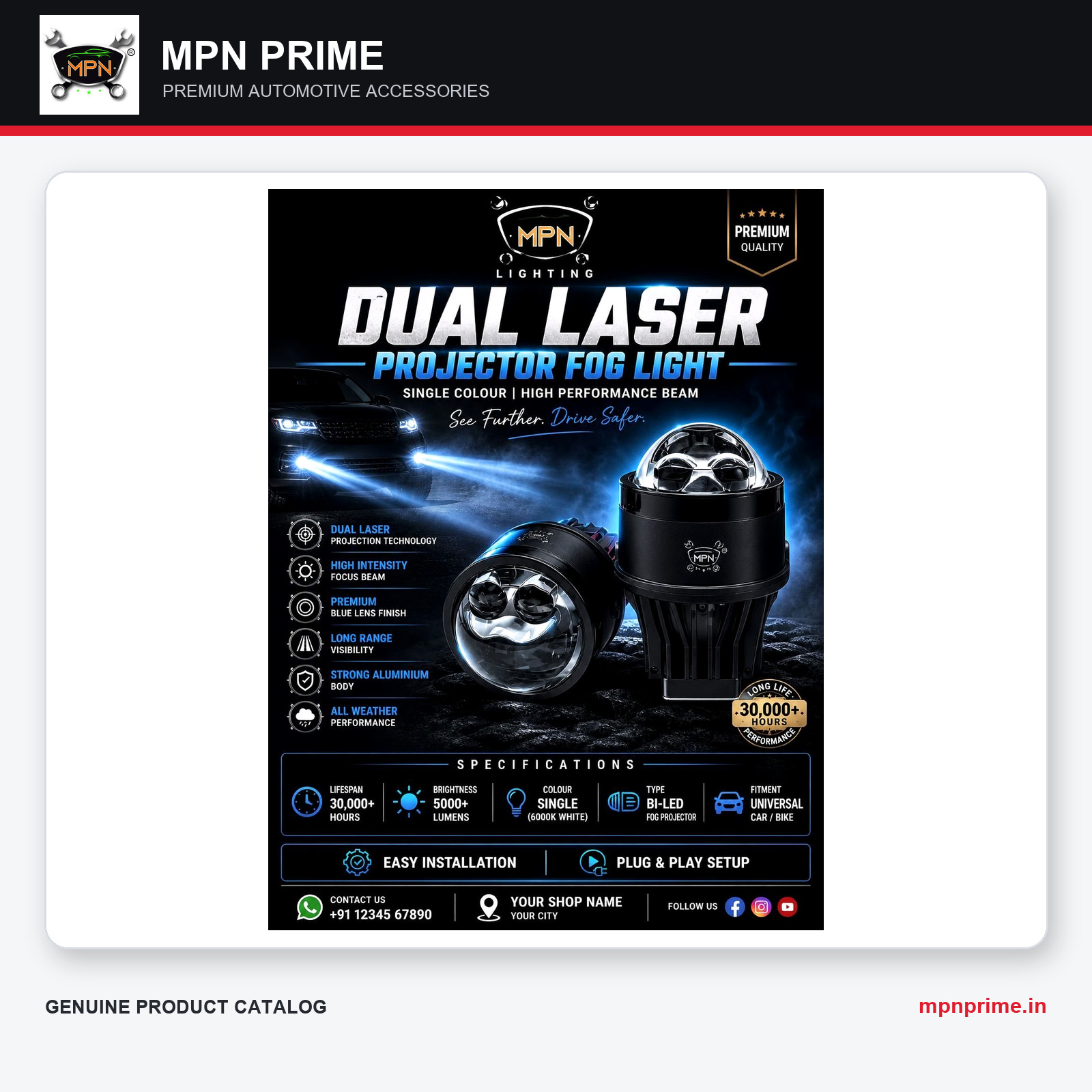MPN Dual Laser Projector Fog Light photo 1