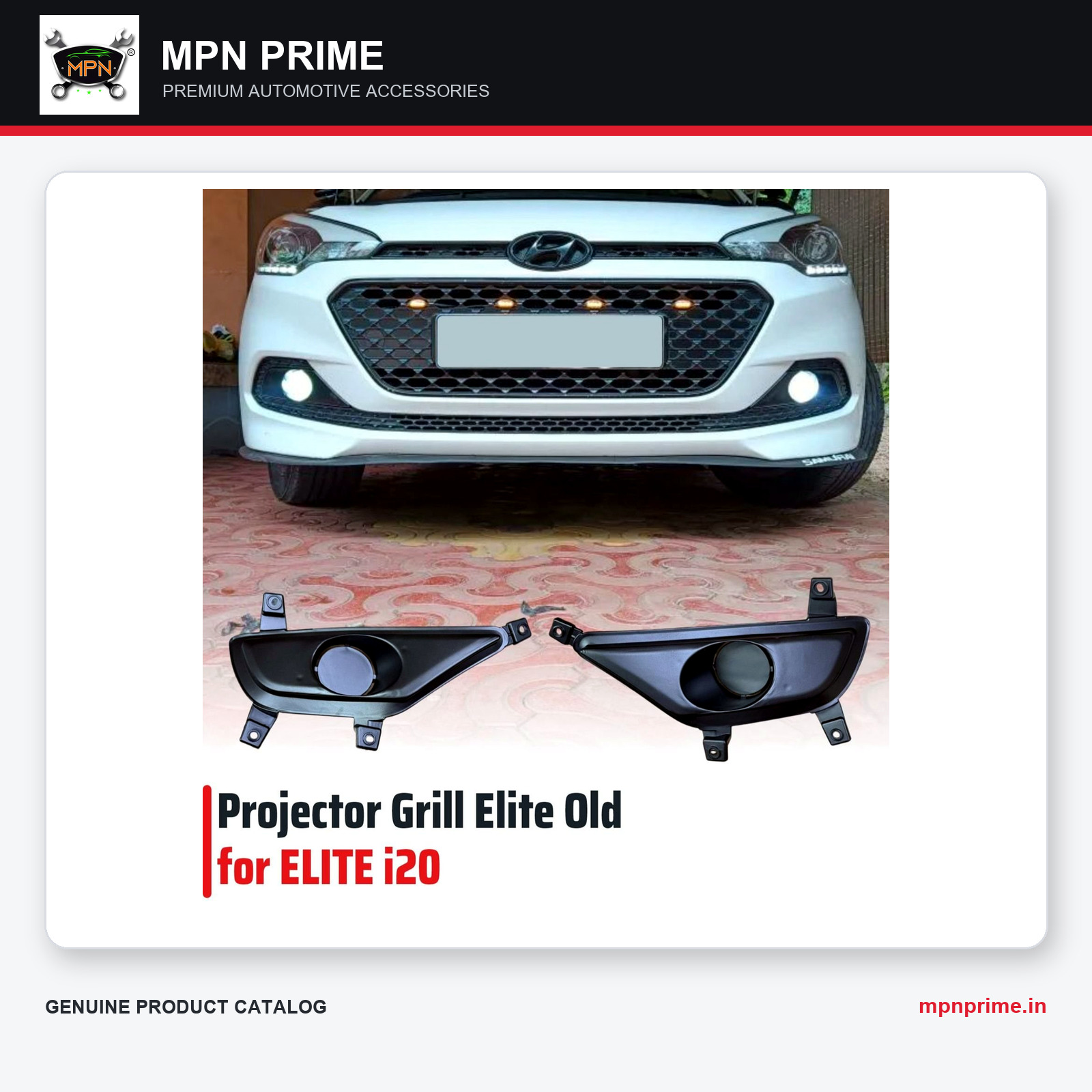 Projector Grille Elite Old for Hyundai Elite i20 photo 1
